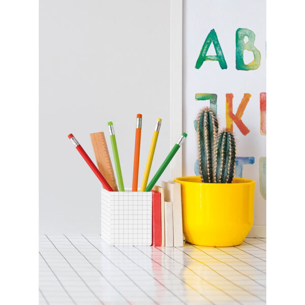 Student,Creative,Desk,Mock,Up,With,Colorful,Office,Supplies,And